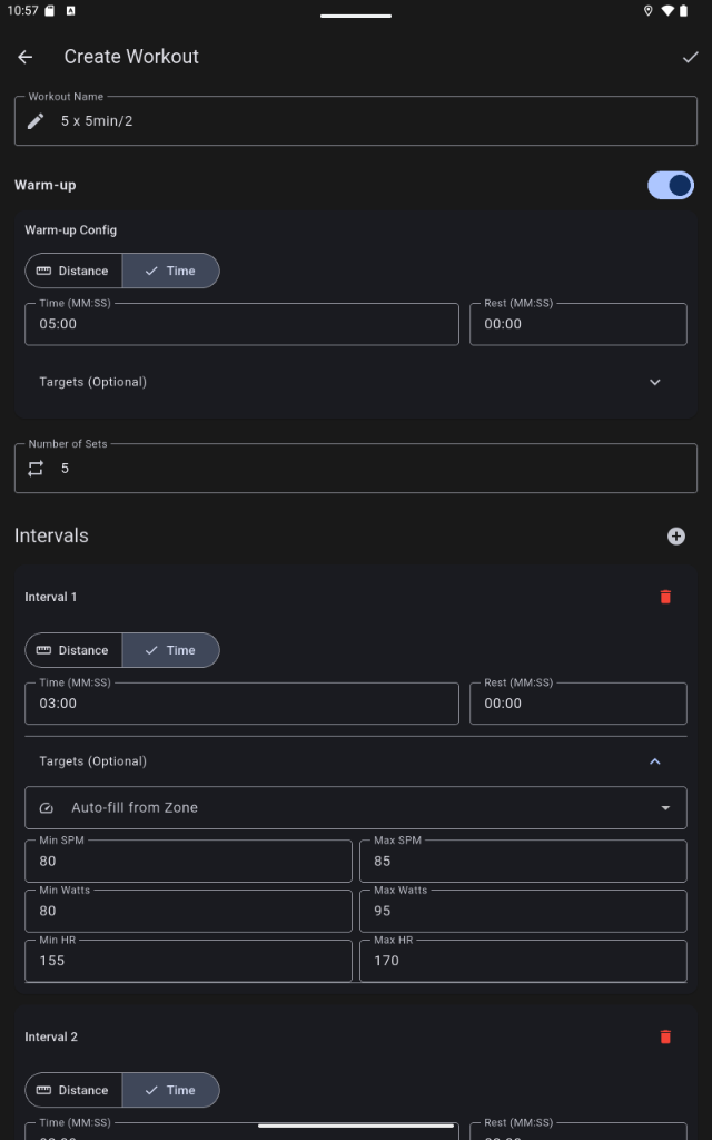 Workout Config